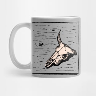 Skull in the desert Mug